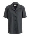 Khaite Womens Storm Riordan Camp-collar Stretch-wool And Cashmere Shirt In Black