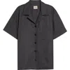 Khaite Womens Storm Riordan Camp-collar Stretch-wool And Cashmere Shirt In Black