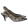Khaite River Python-effect Leather Slingback Pumps In Multi