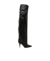 Khaite River Knee High Boot 90 In Black