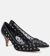 Khaite River Crystal Mesh Pumps In Schwarz