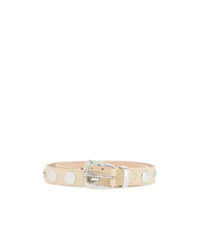 Khaite Rivet Belt In White