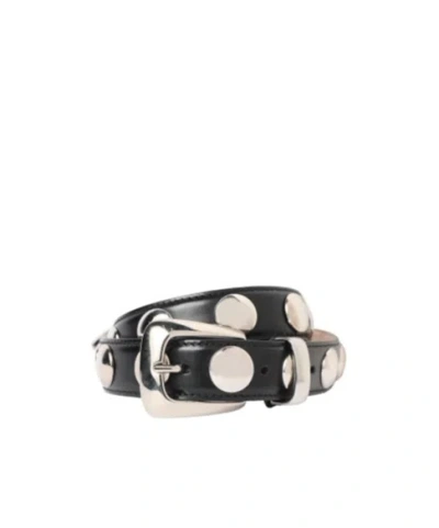 Khaite Rivet Decorative Belt In Black