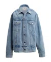 Khaite Grizzo Oversized Denim Jacket In Blue