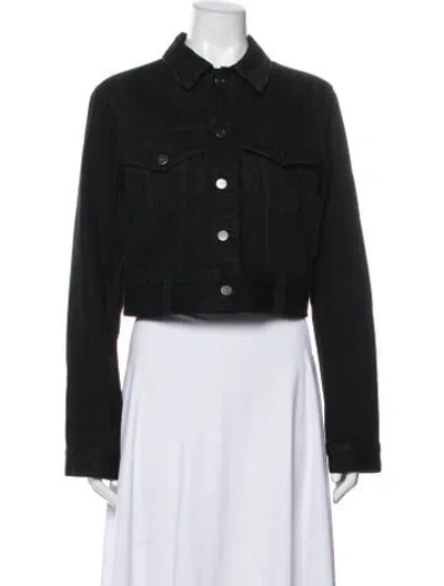 Pre-owned Khaite Rizzo Denim Jacket In Black