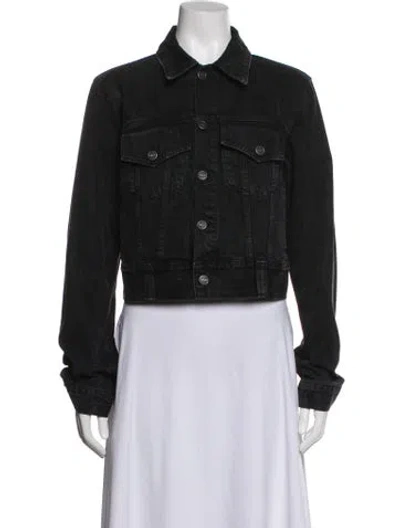 Pre-owned Khaite Rizzo Denim Jacket In Black
