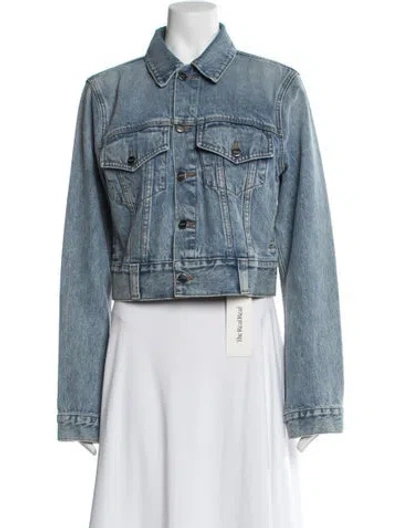 Pre-owned Khaite Rizzo Denim Jacket In Blue
