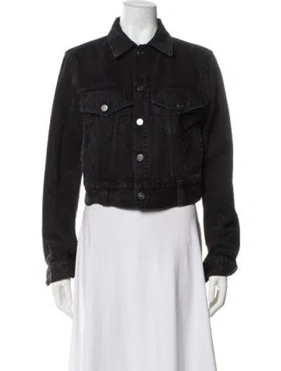 Pre-owned Khaite Rizzo Denim Jacket In Gray