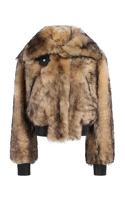 Khaite Rocco Shearling Jacket In Brown
