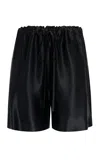 Khaite Rohe Satin Shorts In Black