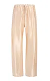 Khaite Rohen Drawstring Pants In Pink