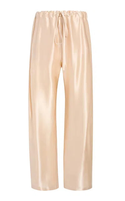 Khaite Rohen Drawstring Trousers In Pink