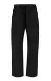 Khaite Rohen Drawstring Wool Pants In Black