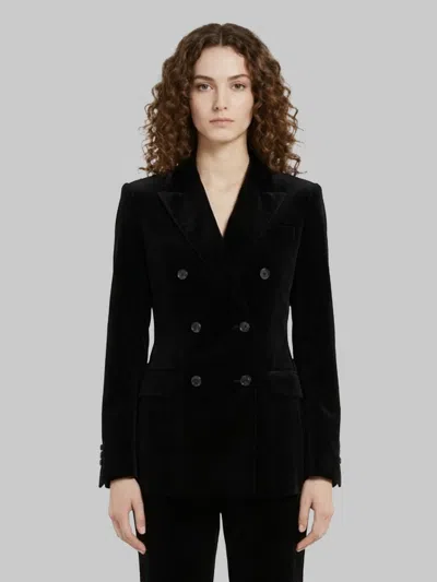 Khaite Rolo Velvet Jacket In Black