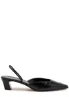 Khaite Roosevelt Slingback Leather Pumps In Black