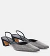 Khaite Roosevelt Crystal-embellished Leather Slingback Pumps In Schwarz