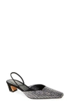 Khaite Roosevelt Crystal-embellished Leather Slingback Pumps In Black