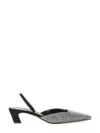 Khaite Roosevelt Crystal-embellished Leather Slingback Pumps