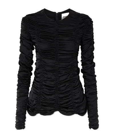 Khaite Rory's Pleated Top In Black