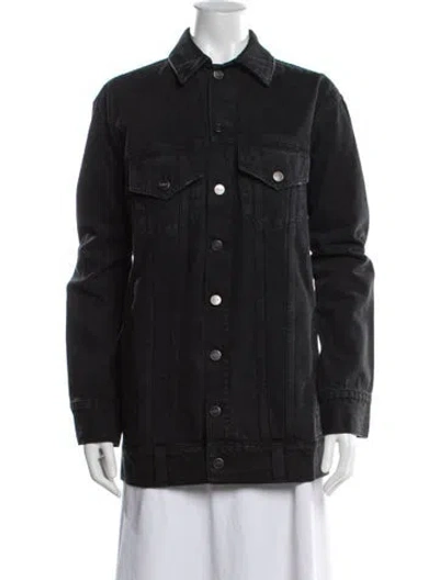 Pre-owned Khaite Ross Denim Jacket In Black