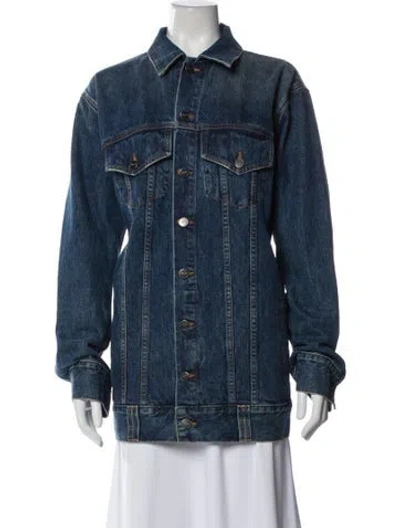 Pre-owned Khaite Ross Denim Jacket In Blue