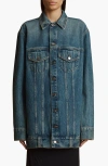 Khaite Ross Oversize Denim Trucker Jacket In Stinson