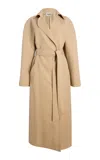 Khaite Roth Cotton-nylon Twill Trench Coat In Tan