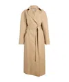 Khaite The Roth Trench Coat Beige In Gold