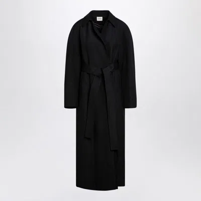 Khaite Roth Viscose Blend Coat In Black