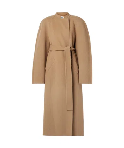 Khaite Rothen Belted Coat In Brown