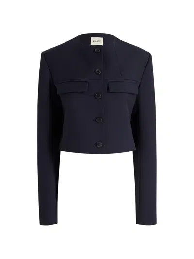 Khaite Roto Jacket In Blue