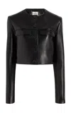 Khaite Roto Leather Jacket In Black