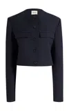 Khaite Roto Wool Jacket In Blue