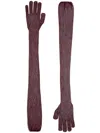 Khaite Five-finger Gloves In Red