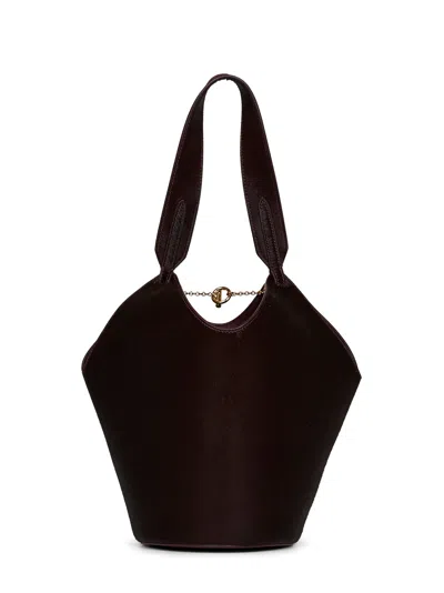 Khaite Rouge Noir Mini Lotus Tote Tote Bag In Black