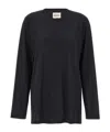Khaite Round Collar And Long-sleeved T-shirt In Black