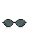 Khaite Round-frame Acetate Sunglasses In Black