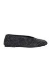 Khaite Marcy Crystal-embellished Satin Ballet Flats