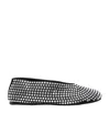 Khaite Marcy Crystal-embellished Satin Ballet Flats In Black