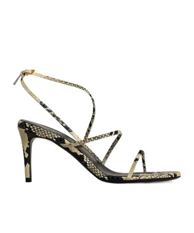 KHAITE ROUND-HEADED LEATHER SANDALS