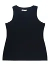 Khaite Round-neck Sleeveless Vest In Blue