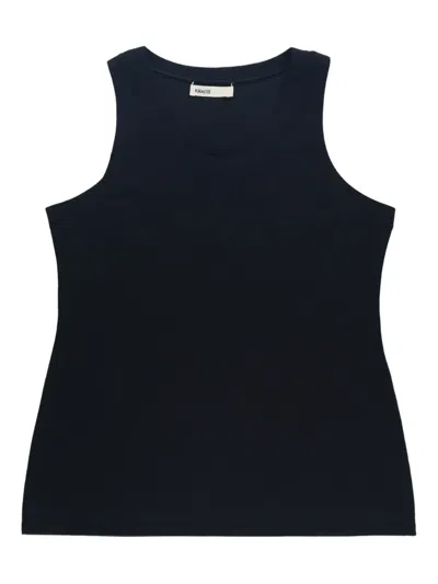 Khaite Round-neck Sleeveless Vest In Blue