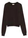 Khaite Round-neck Sweater In Brown