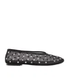 Khaite Marcy Crystal-embellished Mesh Ballet Flats In Black