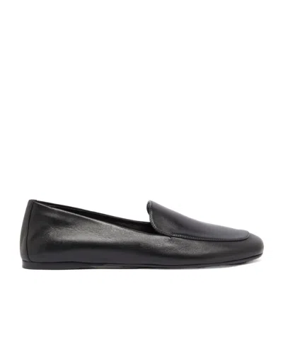 Khaite Round Toe Loafers In Black