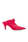 Khaite Rowan Leather Mules In Red