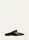 Khaite The Rowan Flat Mules In Black