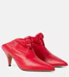 Khaite Rowan Leather Mules In Red