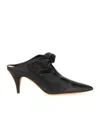 Khaite Rowan Leather Mules In Black