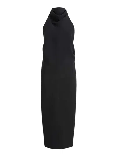 Khaite Roxanne Halterneck Maxi Dress In Black